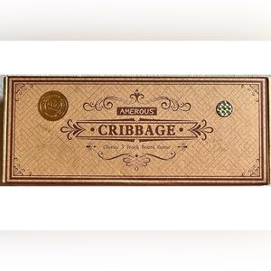 Amorous Wooden Classic 3-track Cribbage Board Game Set NEW